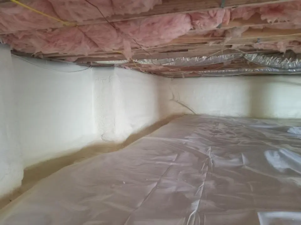 Crawl space encapsulation with closed-cell spray foam for Attic Insulation in Upper Providence